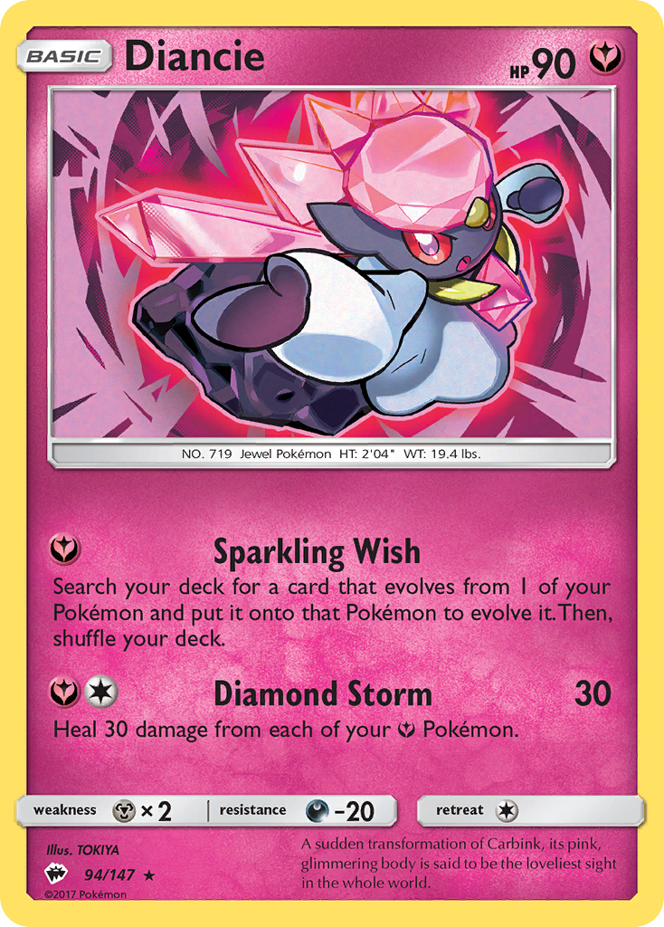(#94/147) Diancie - Holo [Burning Shadows]