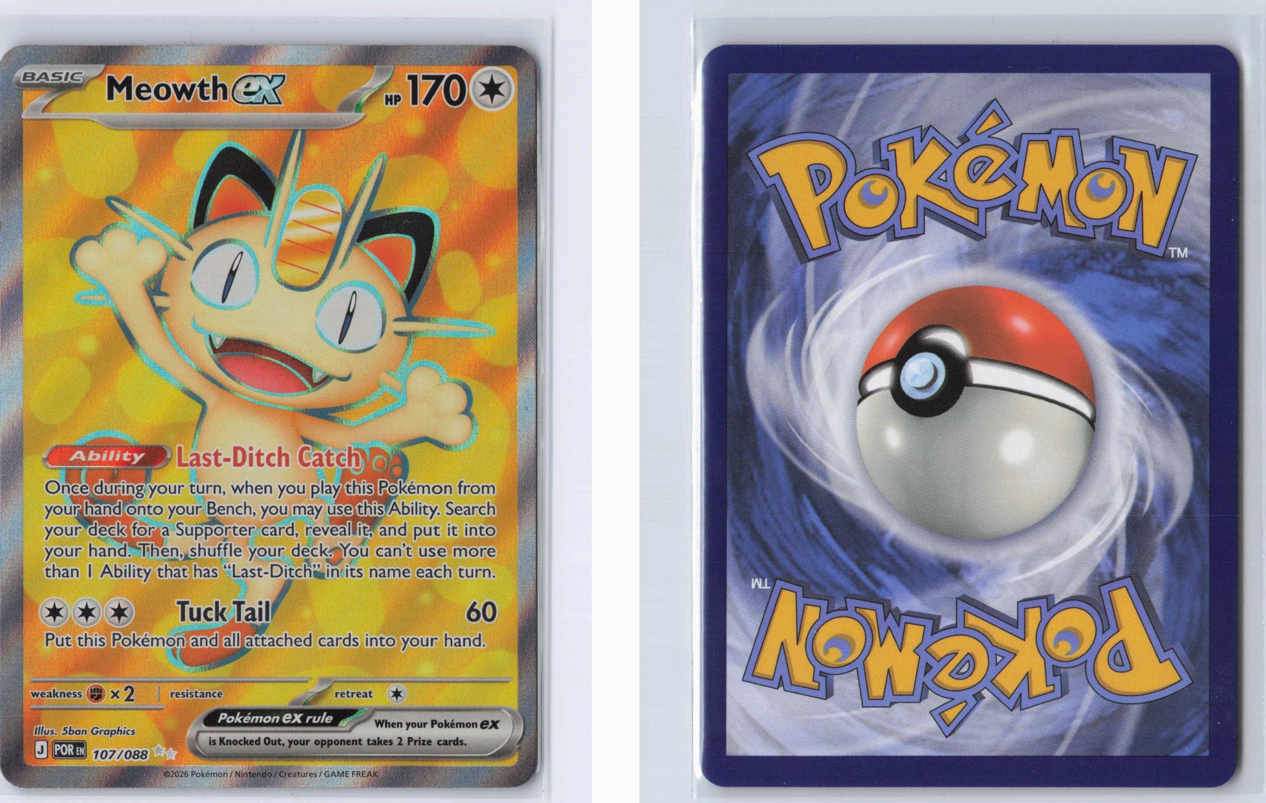 (#107/088) Meowth ex - Holo [Perfect Order]