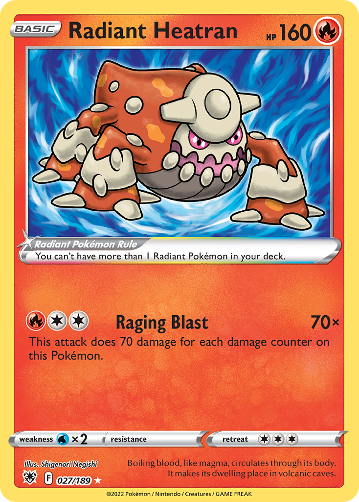 (#027/189) Radiant Heatran - Holo [Astral Radiance]