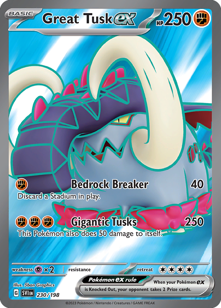 (#230/198) Great Tusk ex - Holo [Scarlet & Violet]