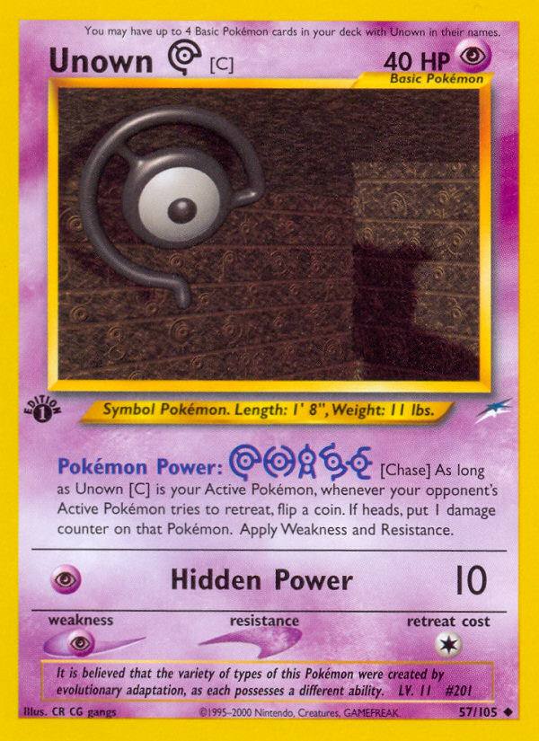 (#57/105) Unown [C] - Unlimited [Neo Destiny]