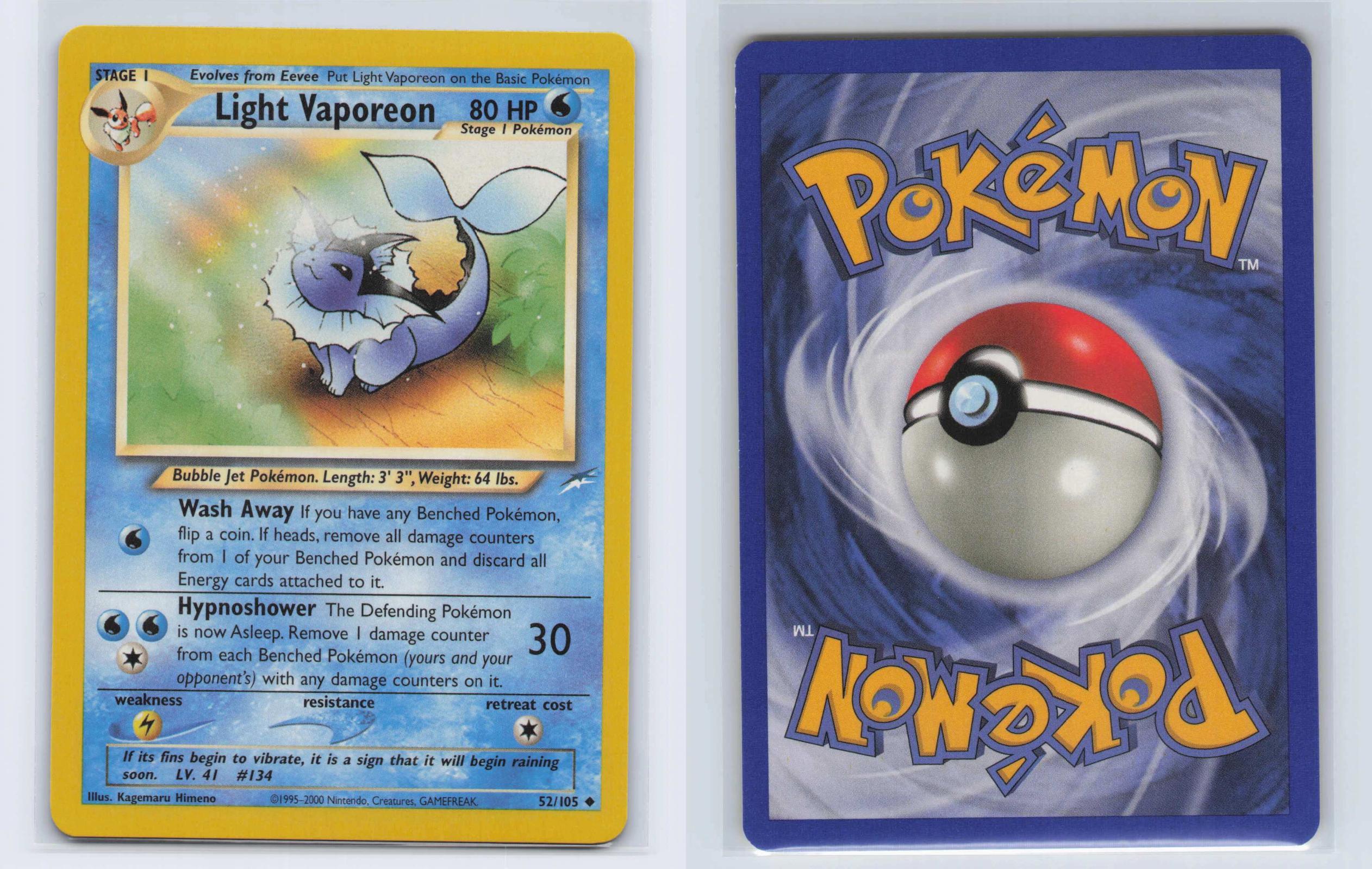 (#52/105) Light Vaporeon - Unlimited [Neo Destiny]