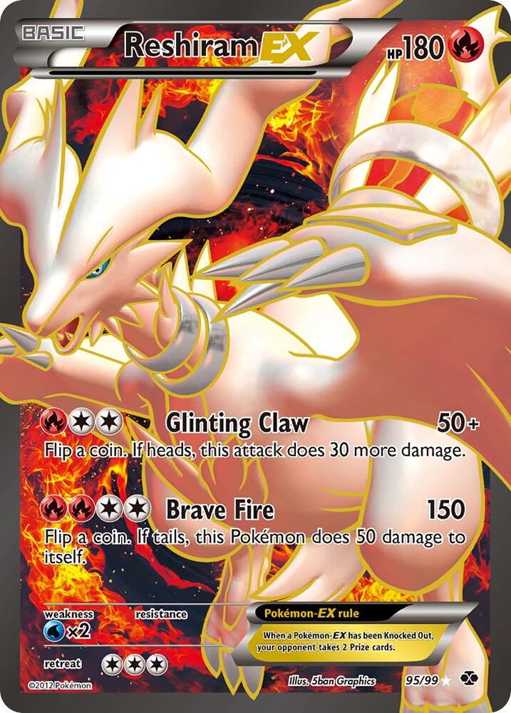 (#95/99) Reshiram EX (95 Full Art) [Next Destinies]
