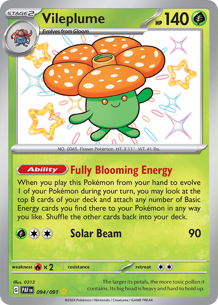 (#094/091) Vileplume - Holo [Paldean Fates]
