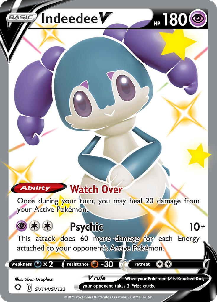 (#SV114/SV122) Indeedee V - Holo [Shining Fates Shiny Vault]