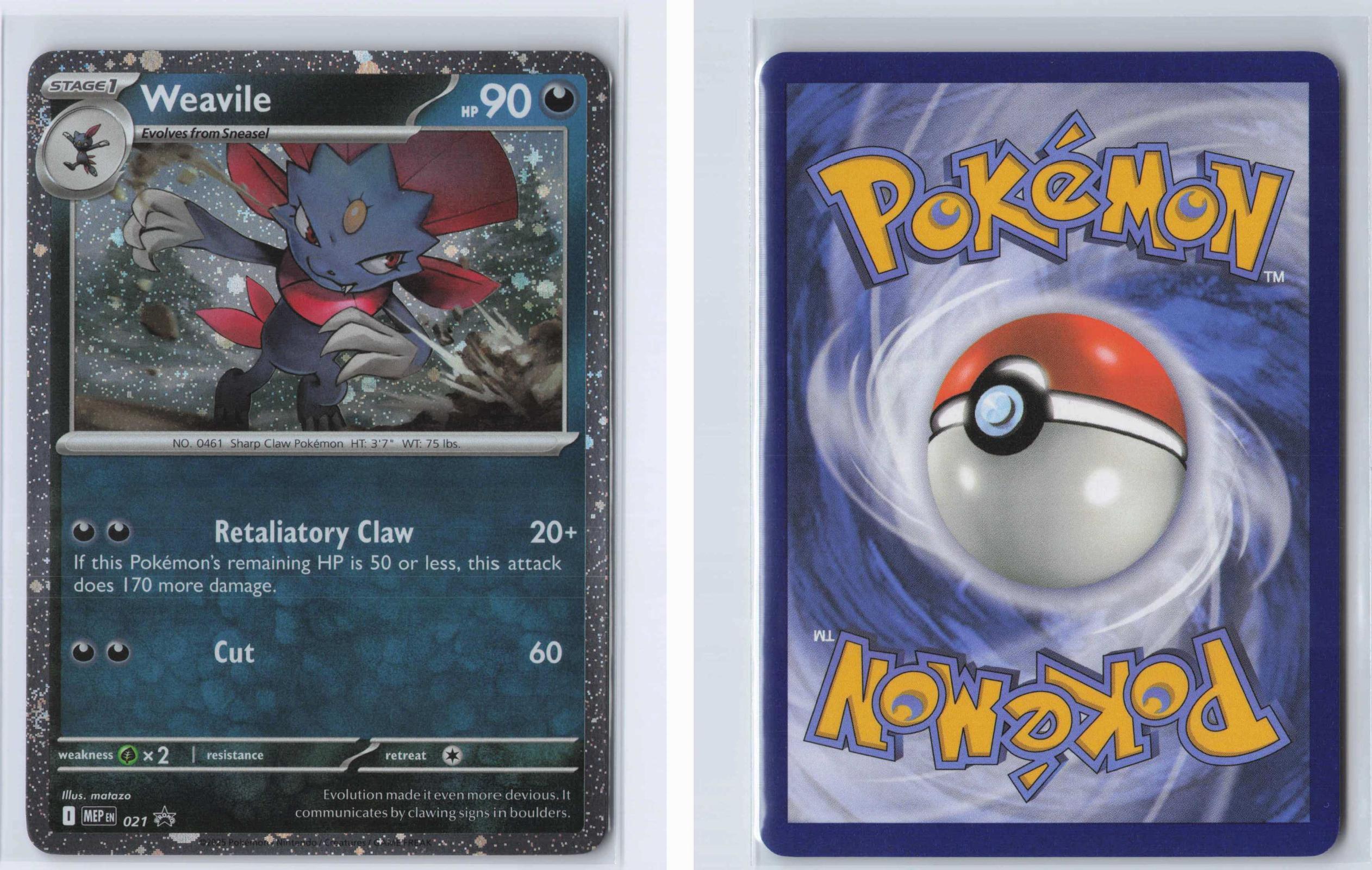 (#021) Weavile (Cosmos Holo) - Normal [ME: Mega Evolution Promo]