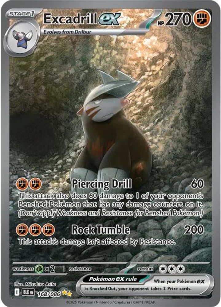 (#168/086) Excadrill ex - Holo [Black Bolt]