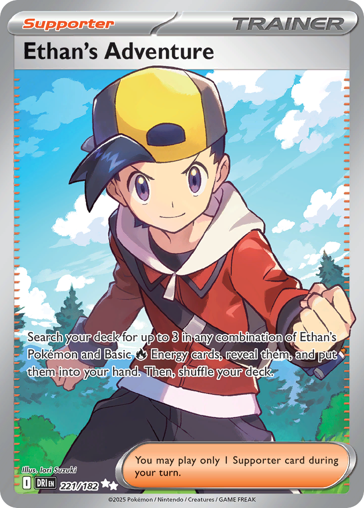 (#221/182) Ethan's Adventure - Holo [Destined Rivals]