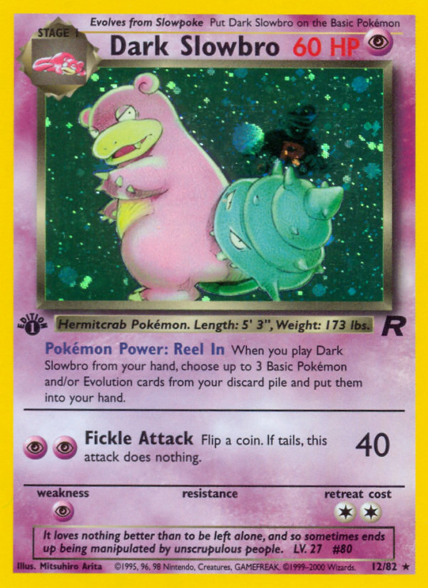 (#12/82) Dark Slowbro - Unlimited Holo [Team Rocket]