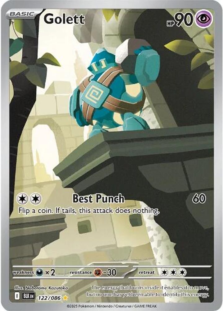 (#122/086) Golett - Holo [Black Bolt]