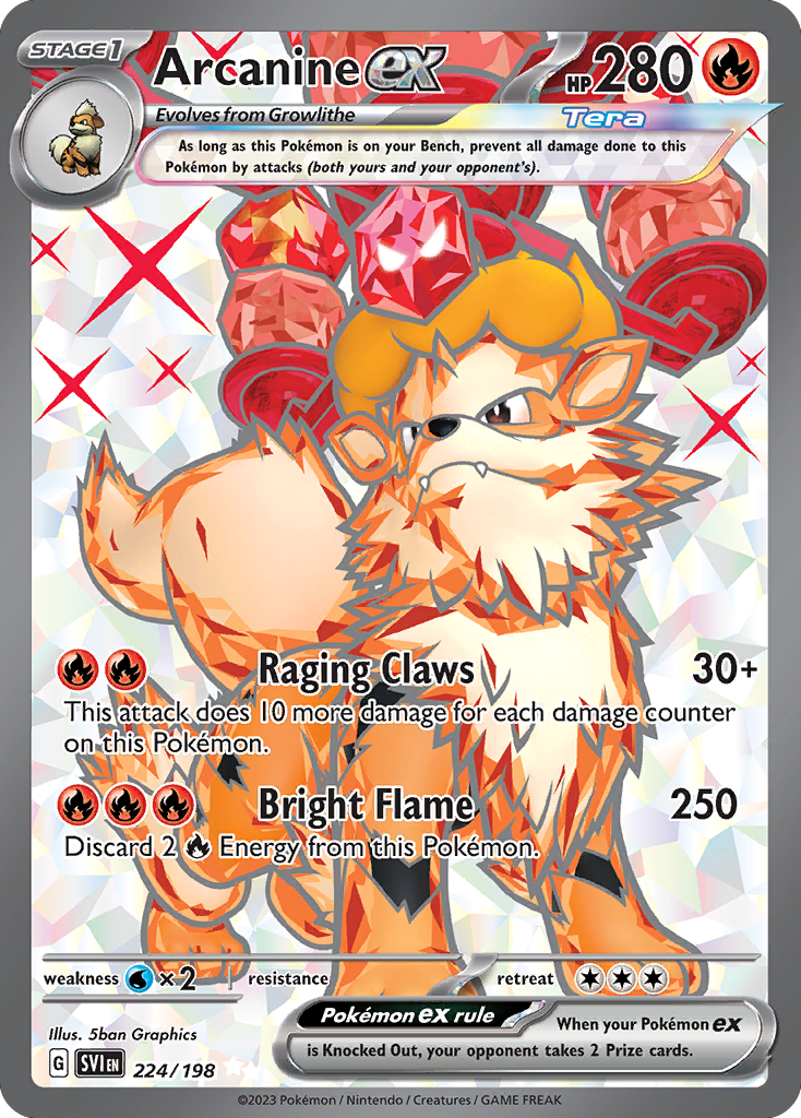 (#224/198) Arcanine ex - Holo [Scarlet & Violet]