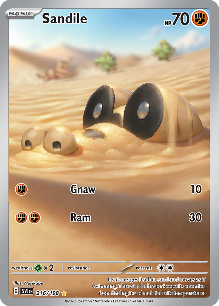 (#216/198) Sandile - Holo [Scarlet & Violet]