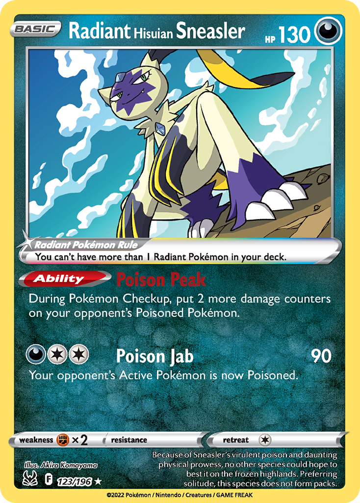 (#123/196) Radiant Hisuian Sneasler - Holo [Lost Origin]
