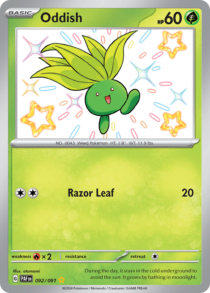 (#092/091) Oddish - Holo [Paldean Fates]
