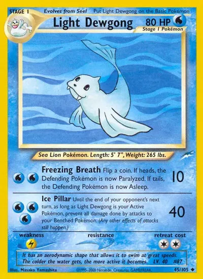 (#45/105) Light Dewgong - Unlimited [Neo Destiny]