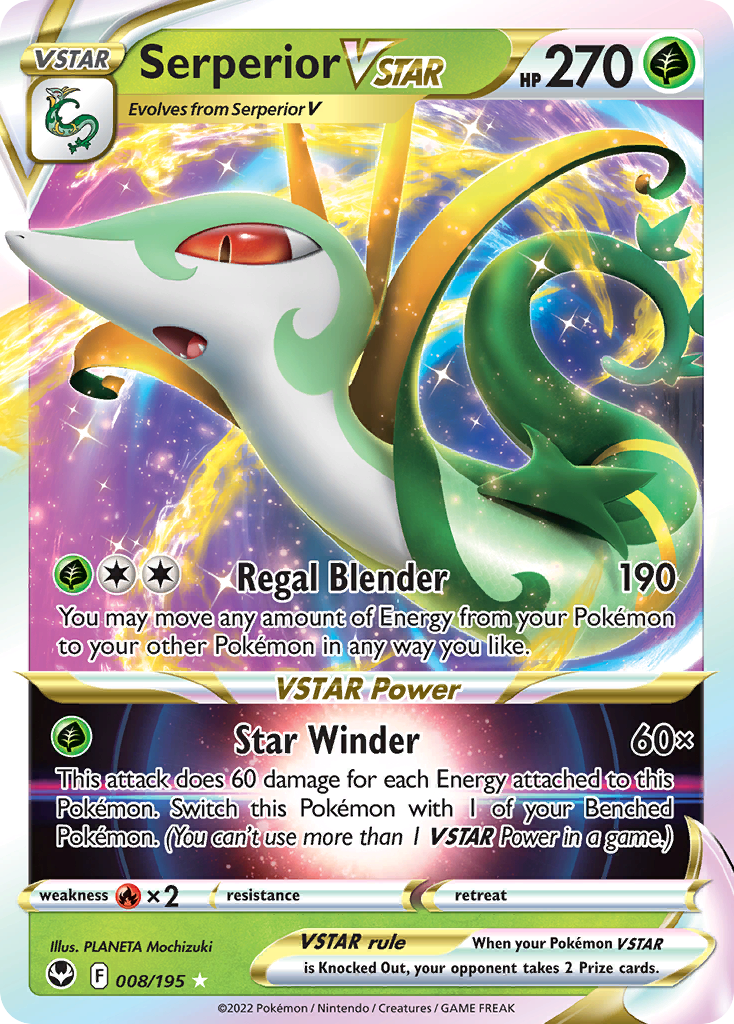 (#008/195) Serperior VSTAR - Holo [Silver Tempest]