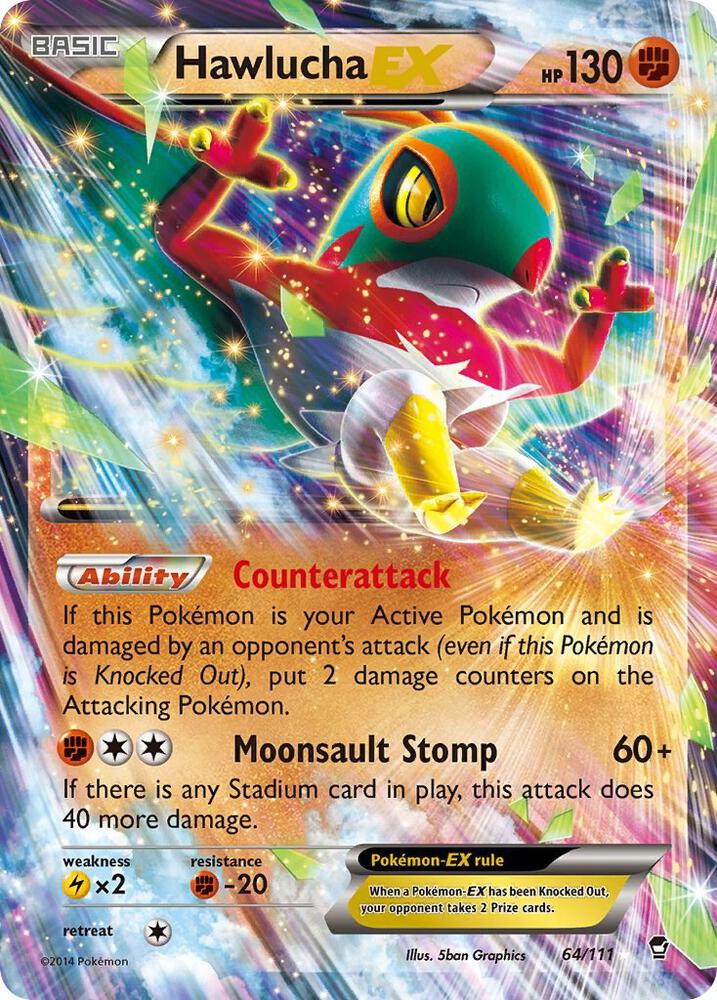 (#64/111) Hawlucha EX [XY - Furious Fists]