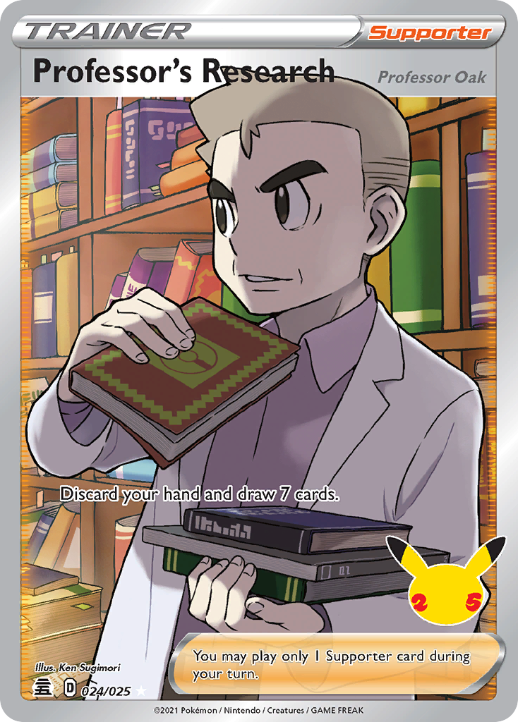 (#024/025) Professor's Research (Professor Oak) - Holo [Celebrations]