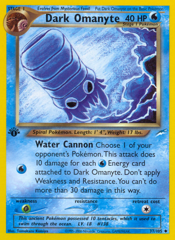 (#37/105) Dark Omanyte - Unlimited [Neo Destiny]