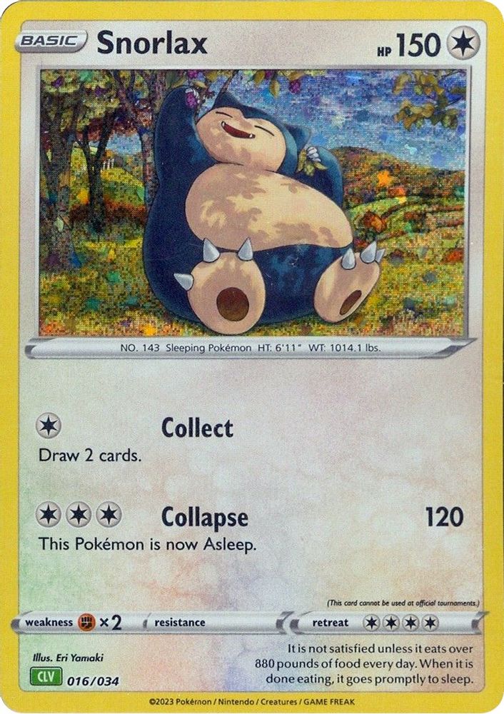 (#016/034) Snorlax - Holo [Trading Card Game Classic]