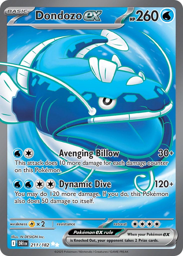 (#211/182) Dondozo ex - Holo [Destined Rivals]
