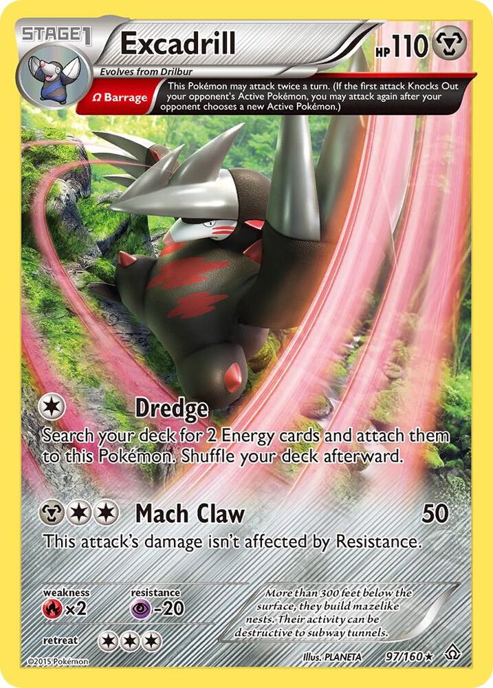 (#97/160) Excadrill (Omega) [XY - Primal Clash]