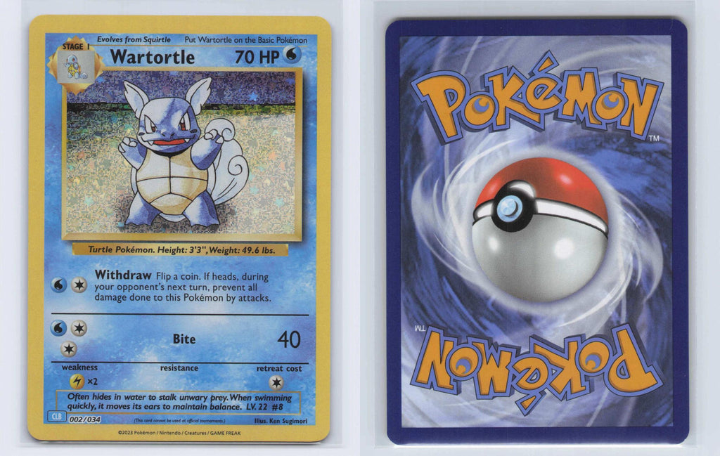(#002/034) Wartortle - Holo [Trading Card Game Classic]