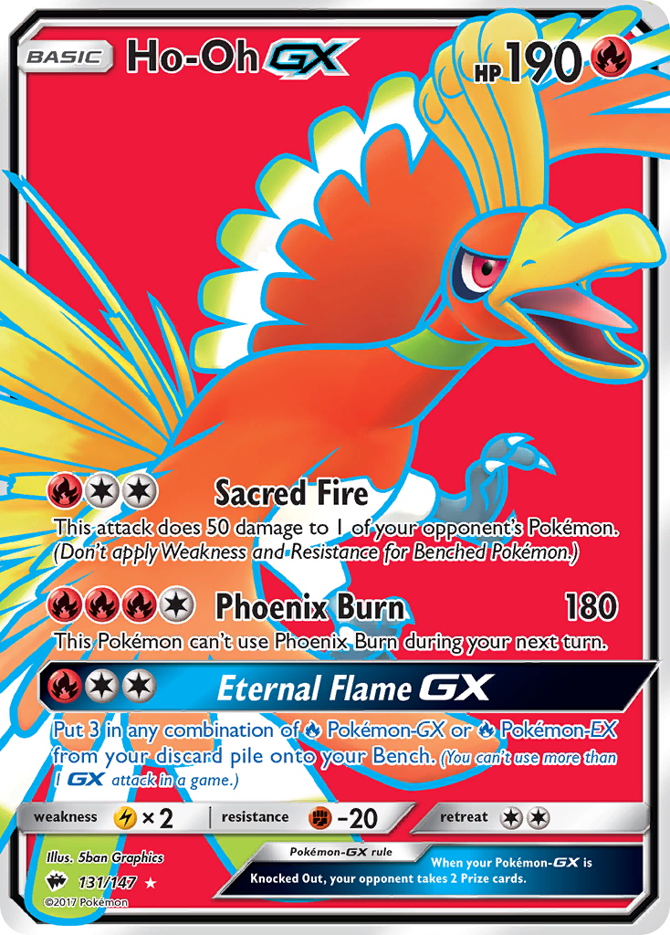 (#131/147) Ho-Oh GX - Holo [Burning Shadows]