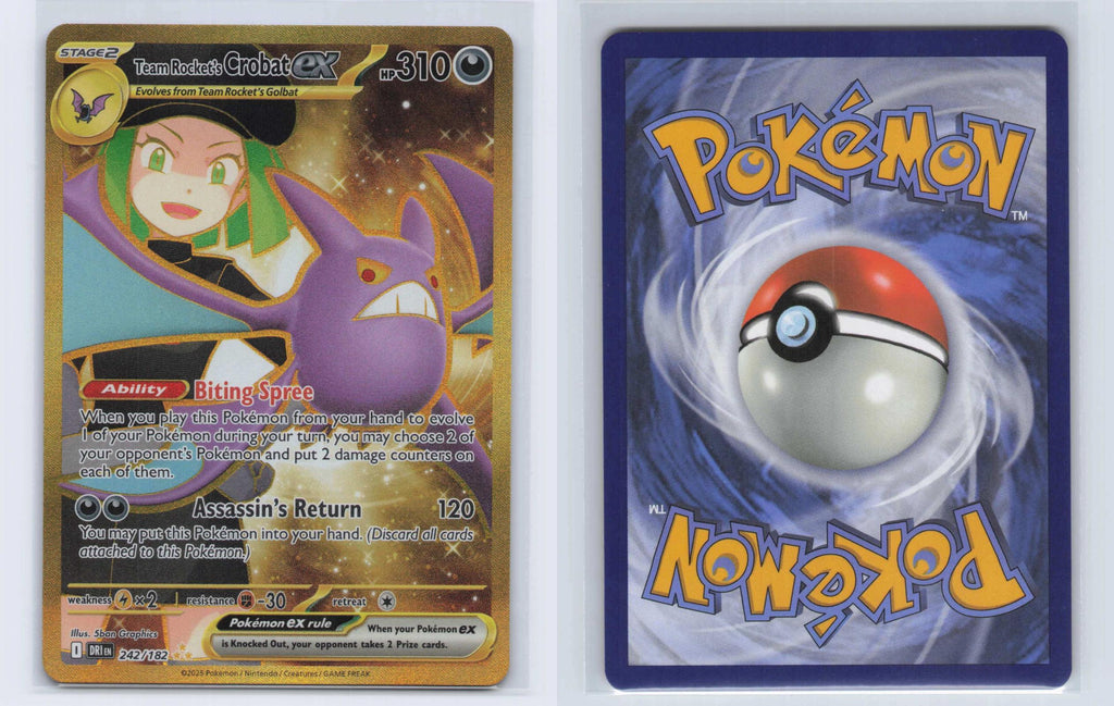 (#242/182) Team Rocket's Crobat ex - Holo [Destined Rivals]