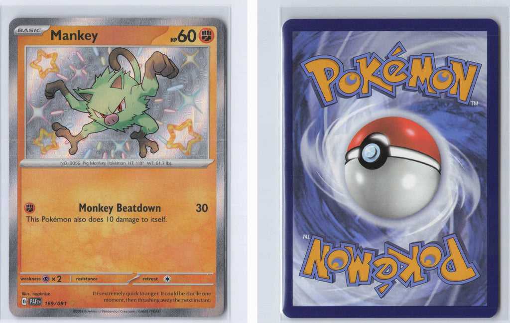 (#169/091) Mankey - Holo [Paldean Fates]