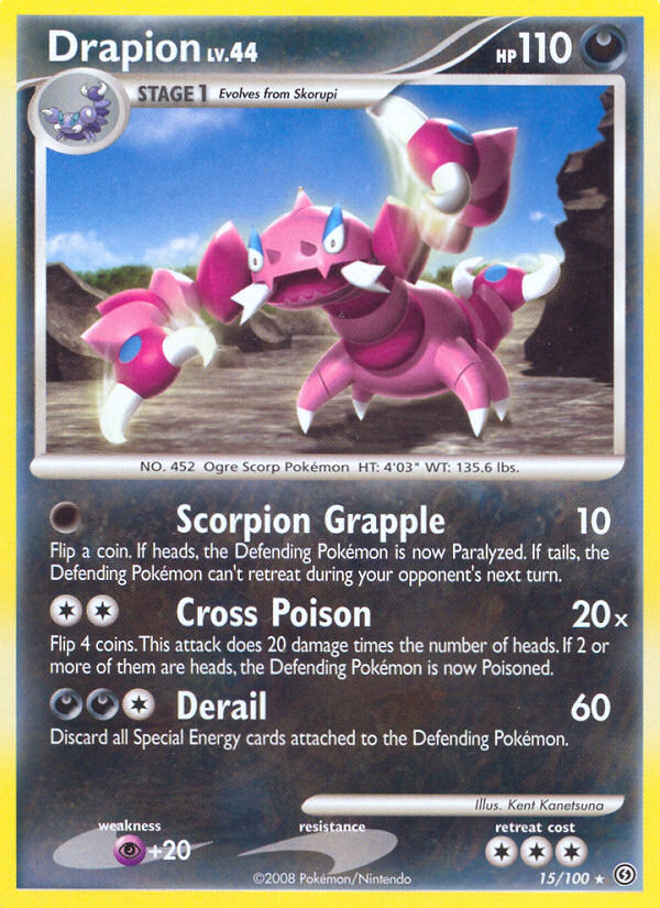 (#15/100) Drapion - Reverse Holo [Stormfront]