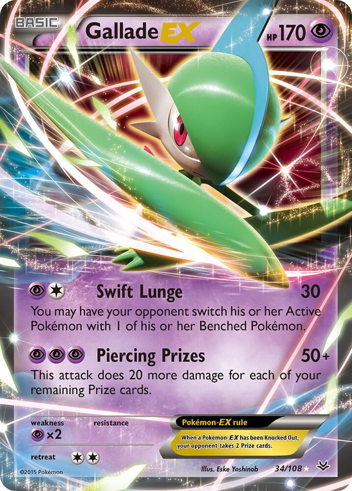 (#34/108) Gallade EX [XY - Roaring Skies]