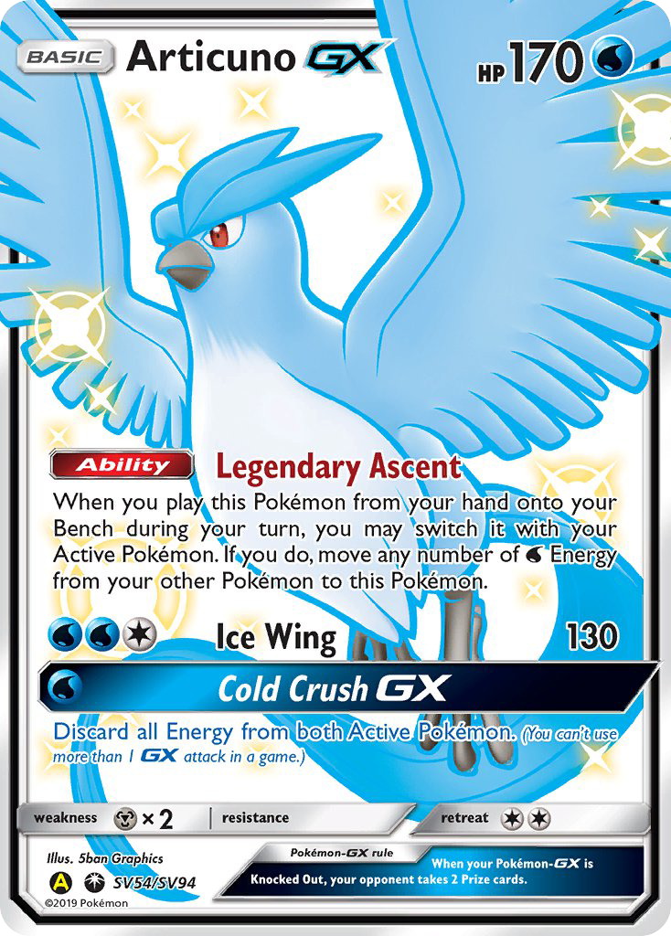 (#SV54/SV94) Articuno GX - Holo [Hidden Fates Shiny Vault]