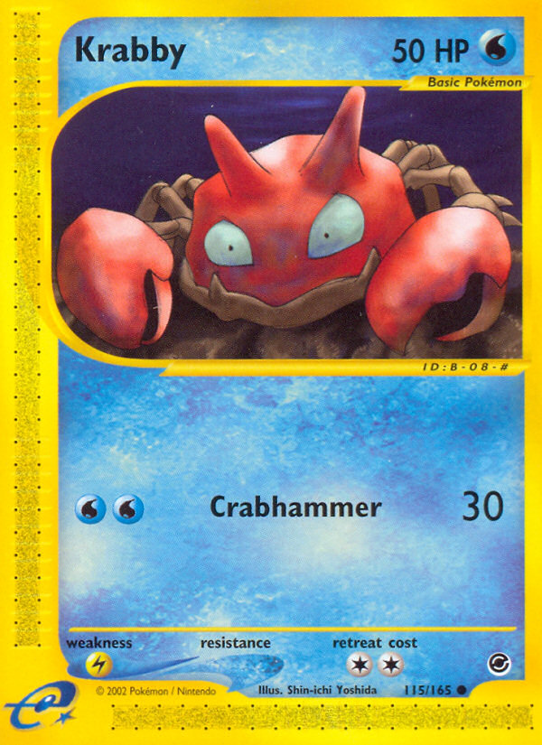 (#115/165) Krabby - Normal [Expedition Base Set]