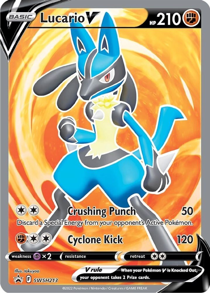 (#SWSH213) Lucario V - Holo [Sword & Shield Promo]