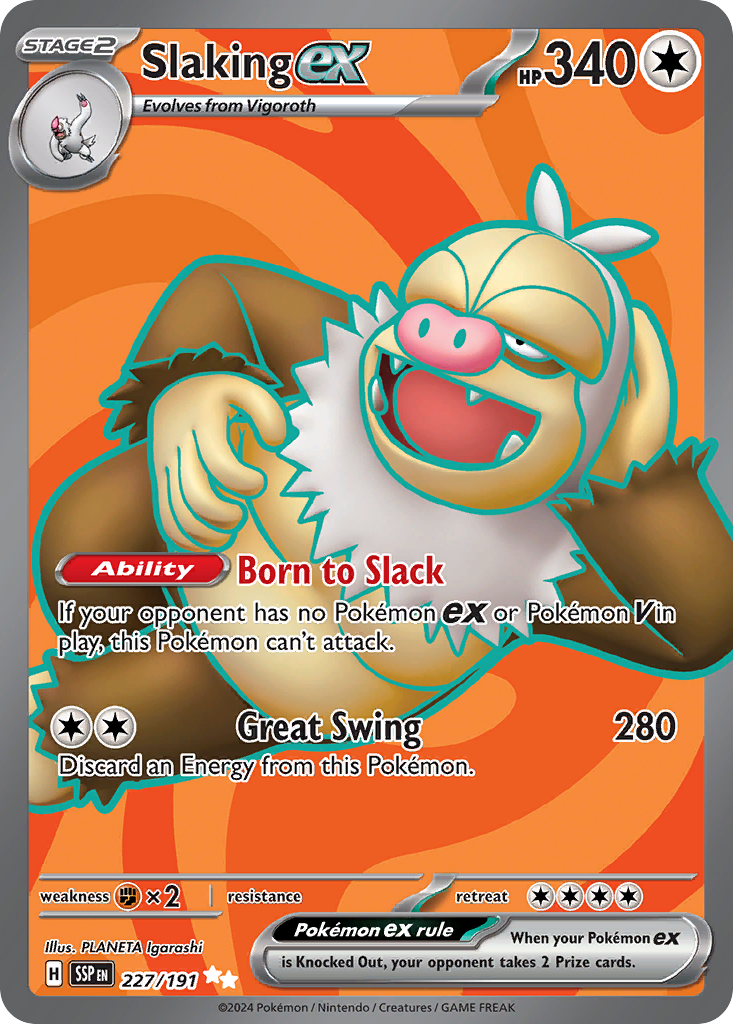 (#227/191) Slaking ex - Holo [Surging Sparks]