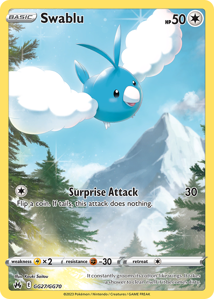 (#GG27/GG70) Swablu - Holo [Crown Zenith Galarian Gallery]