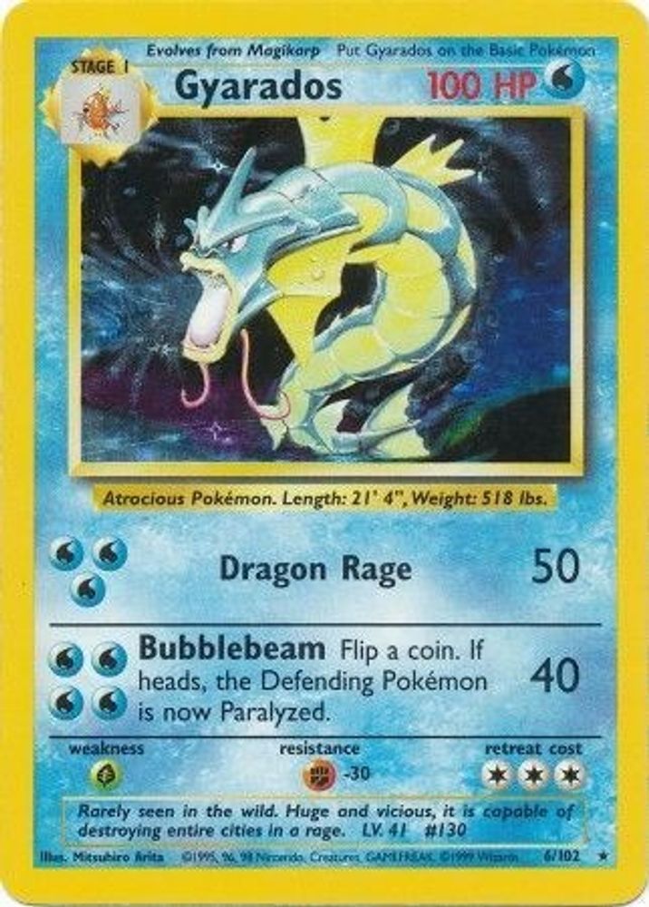 (#6/102) Gyarados - Holo [Base Set Unlimited]