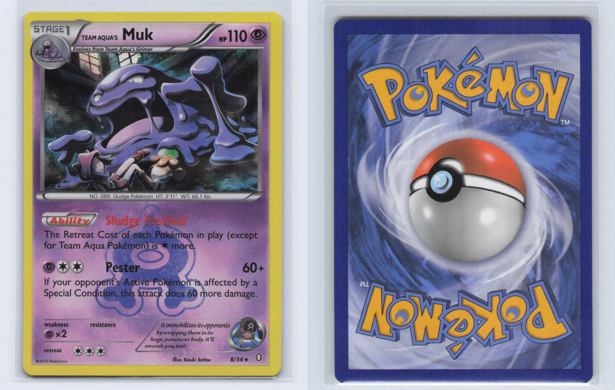 (#8/34) Team Aqua's Muk - Holo [Double Crisis]