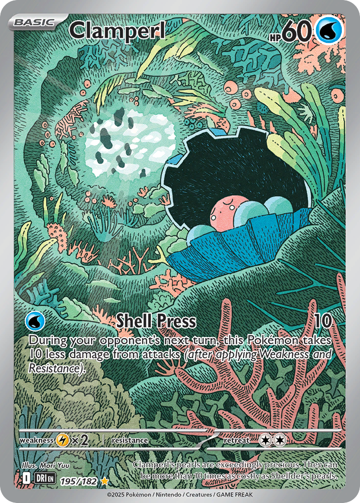 (#195/182) Clamperl - Holo [Destined Rivals]