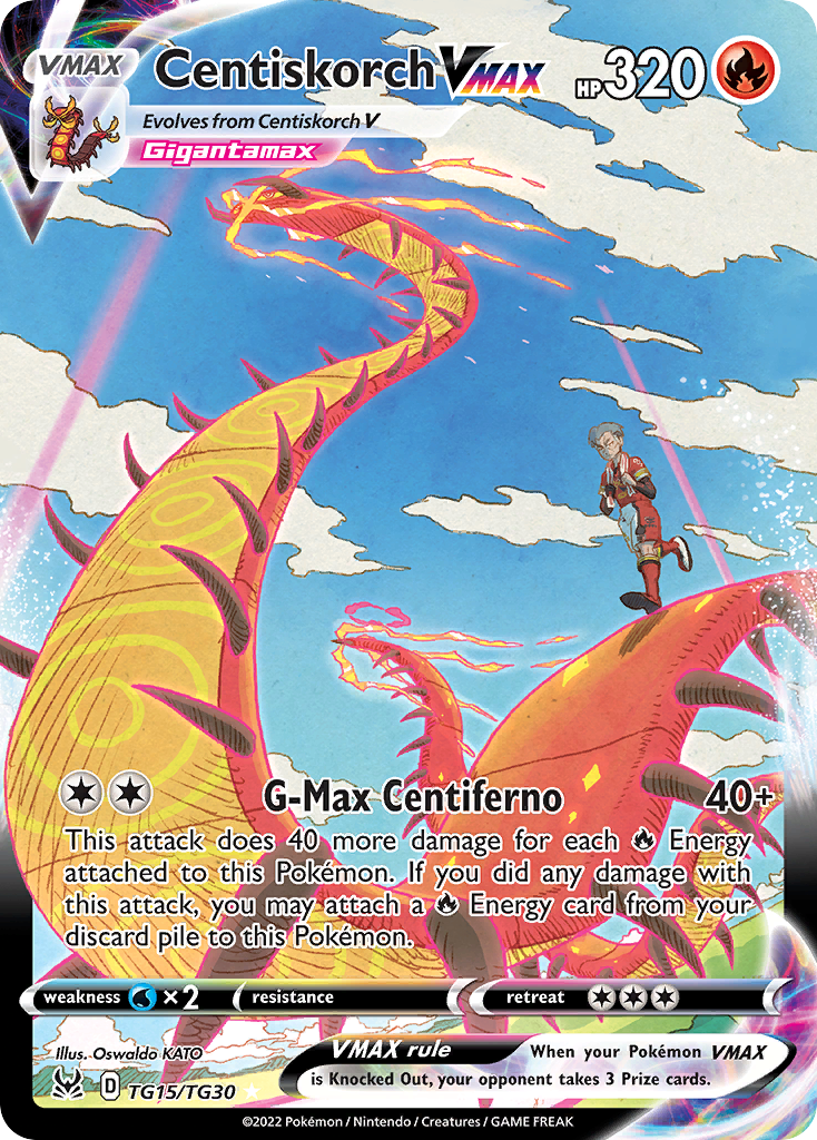 (#TG15/TG30) Centiskorch VMAX - Holo [Lost Origin Trainer Gallery]