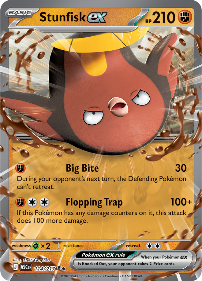 (#114/217) Stunfisk ex [Mega Evolutions: Ascended Heroes]