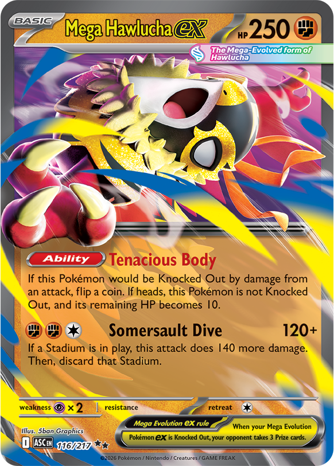 (#116/217) Mega Hawlucha ex [Mega Evolutions: Ascended Heroes]