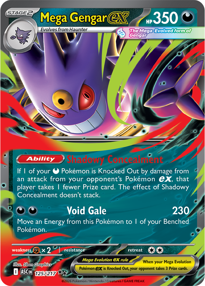 (#125/217) Mega Gengar ex [Mega Evolutions: Ascended Heroes]