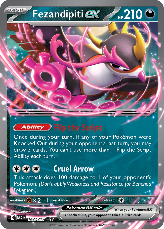 (#142/217) Fezandipiti ex [Mega Evolutions: Ascended Heroes]