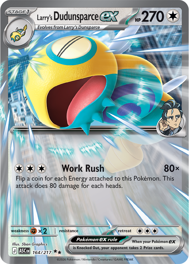 (#164/217) Larry's Dudunsparce ex [Mega Evolutions: Ascended Heroes]