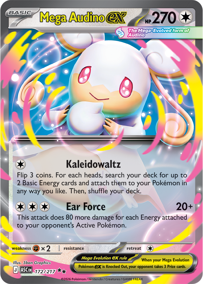 (#172/217) Mega Audino ex [Mega Evolutions: Ascended Heroes]