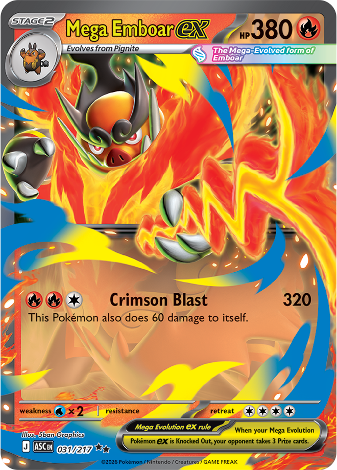(#031/217) Mega Emboar ex [Mega Evolutions: Ascended Heroes]