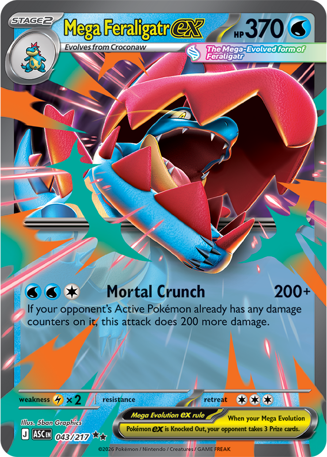 (#043/217) Mega Feraligatr ex [Mega Evolutions: Ascended Heroes]
