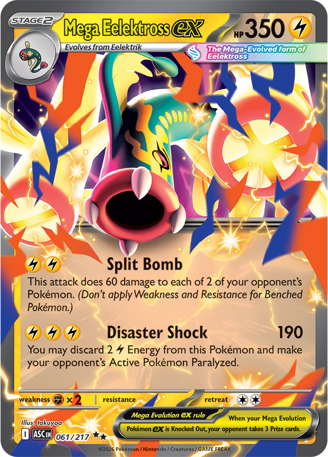 (#061/217) Mega Eelektross ex [Mega Evolutions: Ascended Heroes]